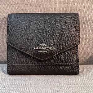 Coach silver Textured Wallet with Zipper
